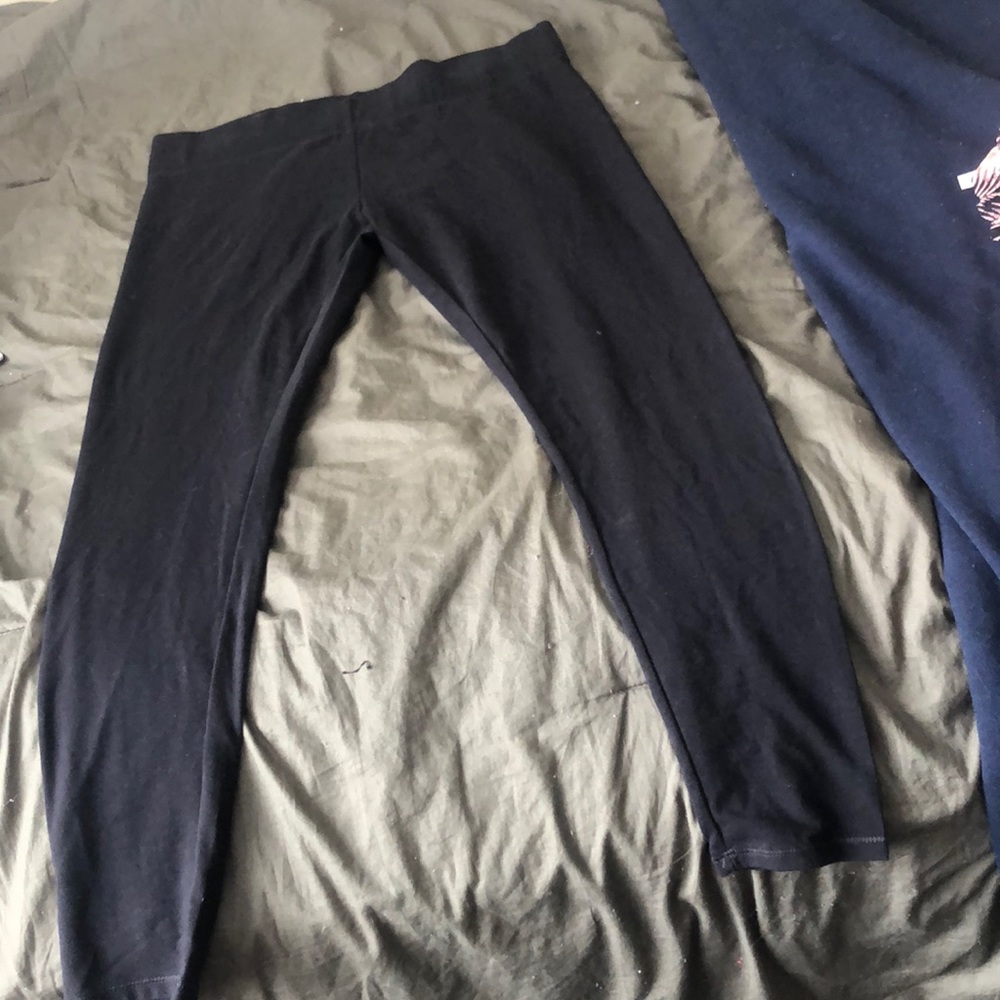 black thick leggings